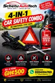 4-in-1 Car Emergency Kit: Jack, Fire Extinguisher, Triangle, Wheel Spanner - 2