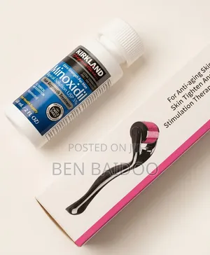 Kirkland Minoxidil + Derma Roller Set for Hair Growth