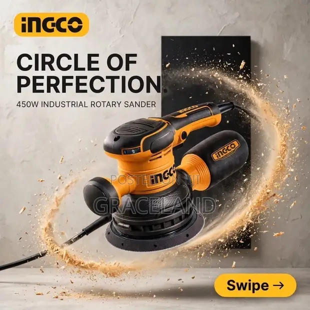 INGCO Industrial Rotary Sander 450W Max - 1