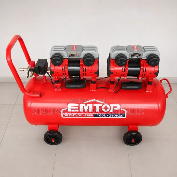 EMTOP 100L Silent Oil-Free Air Compressor 3.2HP 8Bar 220V - 1