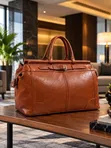 Structured Faux-Leather Weekender Duffel and Travel Bags - 2