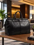 Structured Faux-Leather Weekender Duffel and Travel Bags - 3