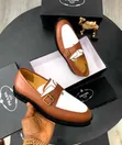 Prada Men's Two-Tone Monk Strap Leather Loafers - 4