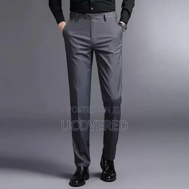 Generic Men's Slim-Fit Dress Trousers - 1