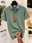 Branded Men's Cotton Piqué Polo Shirts - 4