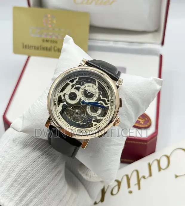 Cartier Automatic Intricate Skeleton Dial Watch - 1