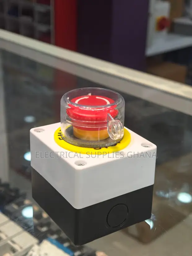 Emergency Stop Push Button with Protective Cover - 1