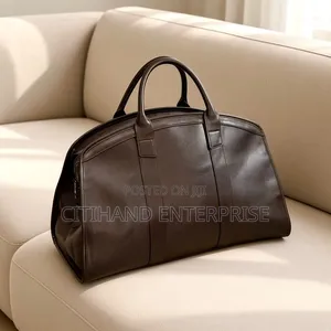 Solid Leather Medium Size Duffle Bag - Brand New