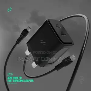 Heatz ZA37 Dual PD 40W Adapter & Lightning Cable