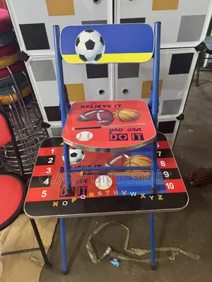 Foldable Kids Table and Chair Set - Multicolor