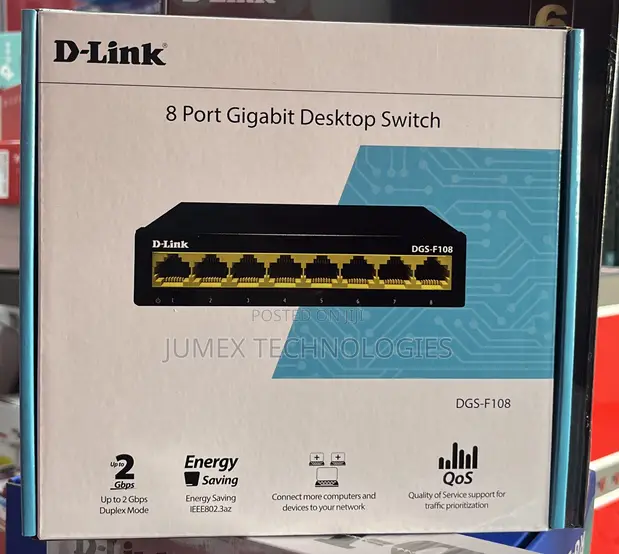 D-Link 8-Port Gigabit Desktop Switch DGS-F108 - 1
