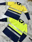 High Visibility Reflective Long-Sleeve Polo Work Shirt - 5