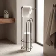 Freestanding Toilet Roll Stand - Bronze Finish - 1