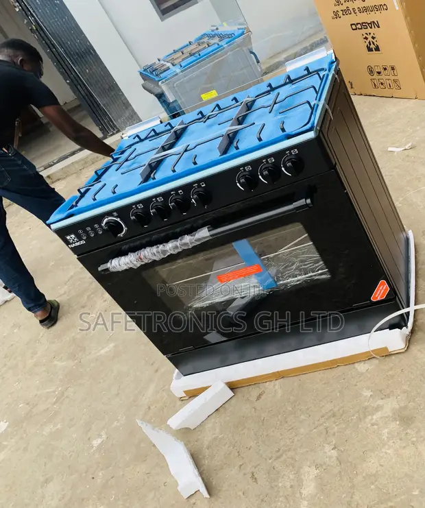 Nasco 5-Burner Gas Cooker Oven - Black 60x90 - 1