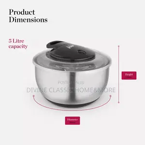 Tower 5L Stainless Steel Salad Spinner