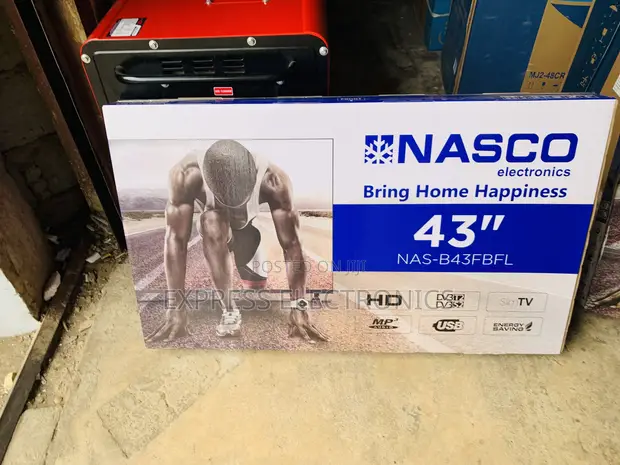 Nasco 43" Full HD Digital Satellite LED TV - NAS-J43FB - 1