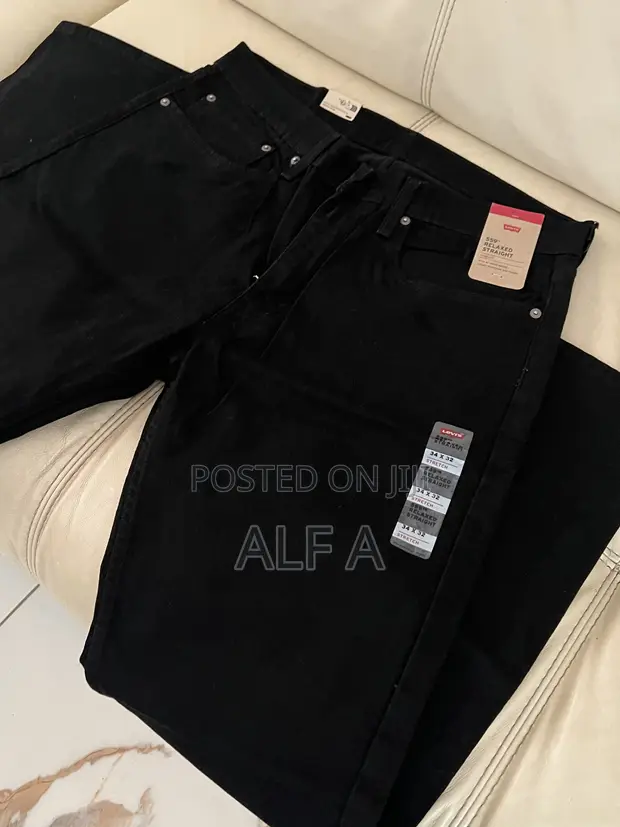 Brand New Levi's 599 Relaxed Straight Jeans - Black - 1