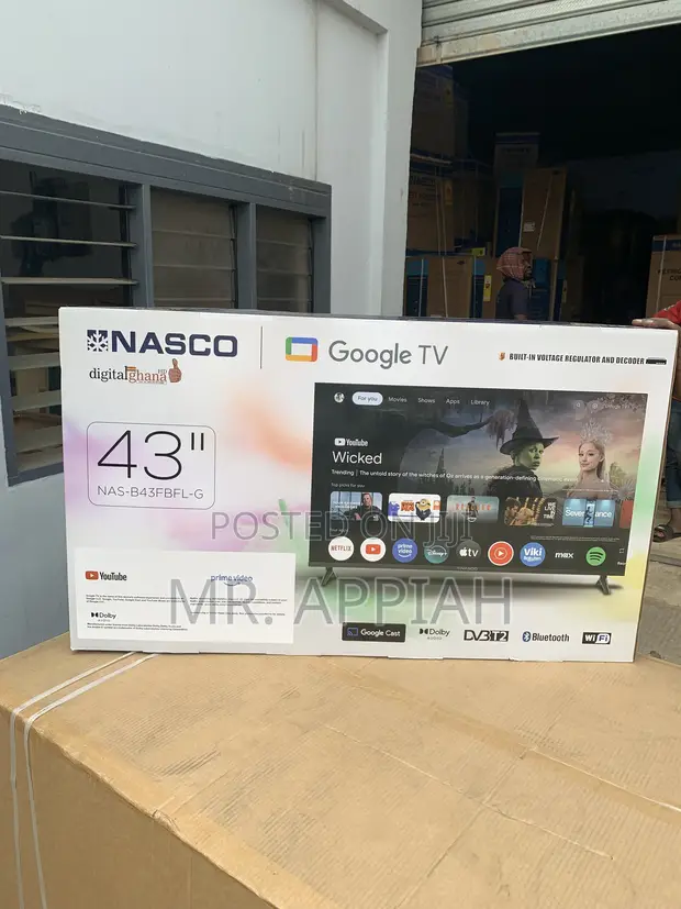 Premium Nasco 43” Digital Satellite Television (Black) - 1