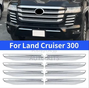 Toyota Land Cruiser 300 Front Bumper Side Grill Chrome Strips