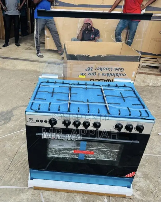 Brand New Nasco 5 Gas Burner with Oven & Grill (Black) - 1