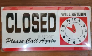 White Open/Close Sign