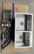 Double Bowl Cabinet Kitchen Sink with Pull-Out Tap - 3