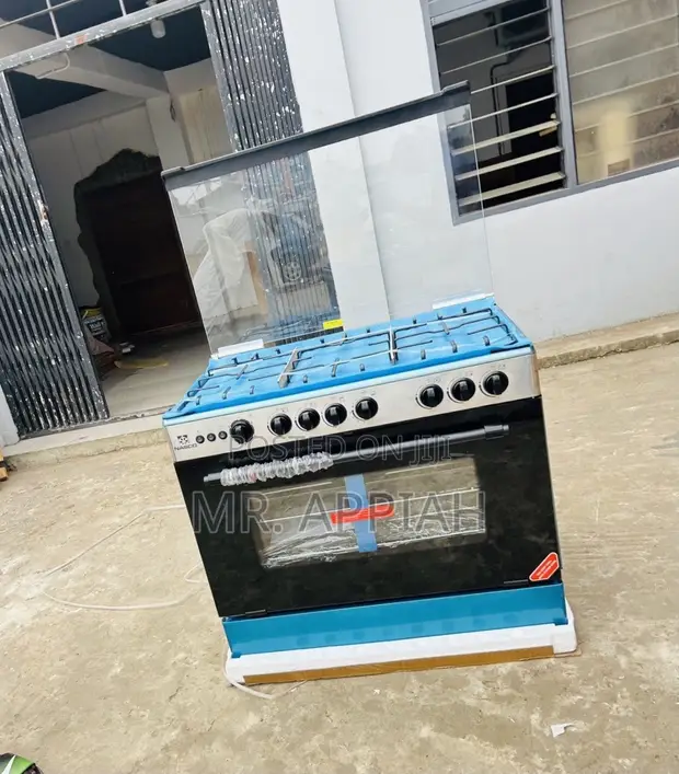 New Nasco 5 Gas Burner with Oven & Grill (Gray) - 1