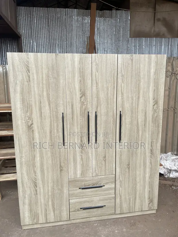 Modern 3-in-1 Wardrobe with Drawers & Shelves - 1
