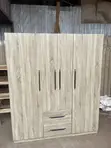 Modern 3-in-1 Wardrobe with Drawers & Shelves - 1