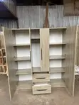 Modern 3-in-1 Wardrobe with Drawers & Shelves - 4