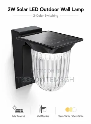 1200mAh Solar Wall Lamp with Dual-Color LED