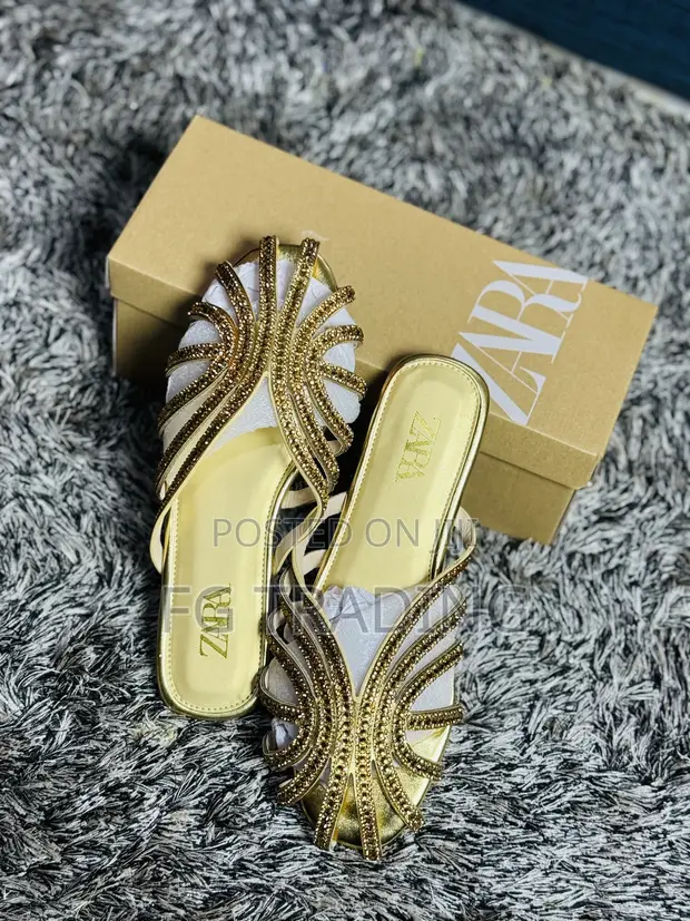 Zara Ladies' Slippers - Gold - 1