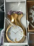 Flower Wall Clock - Elegant Decorative Clock with Artificial Flowers - 3