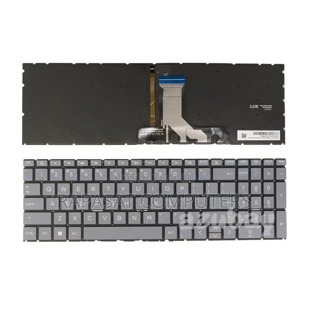 New HP 15-Fc/Fd G10 Backlit Keyboard - Gray - 1