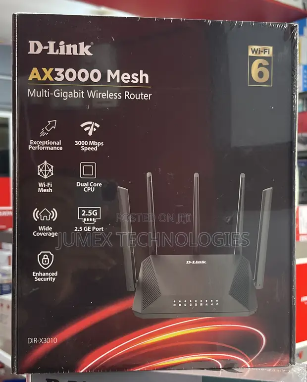 D-Link AX3000 Mesh Wi-Fi 6 Router DIR-X3010 - 1