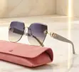 Fashion Oversized Square Sunglasses - Gradient Lens - 2