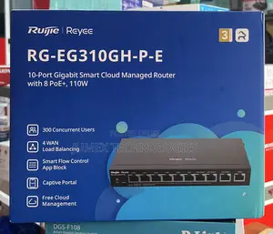 Ruijie RG-EG310GH-P-E 10-Port Gigabit Smart Cloud Managed Router 8 PoE+