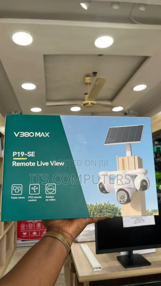 V380 Max P19SE 4G Triple Lens Solar Outdoor Camera - 1