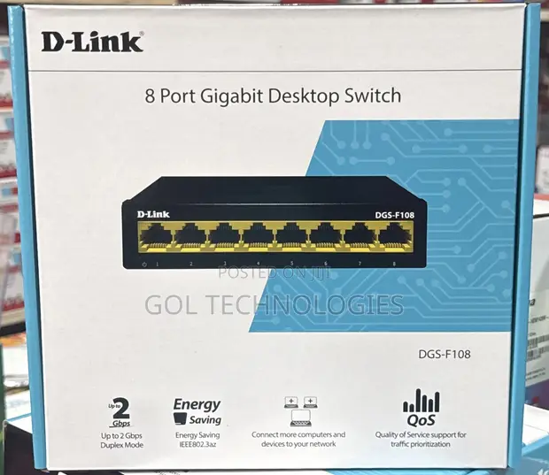 D-Link 8-Port Gigabit Desktop Switch DGS-F108 - 1