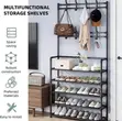 80cm 5-Tier Shoe Rack with Hangers - 1