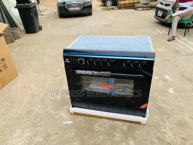 Nasco 90x60 5 Burner Gas Cooker with Grill - Black - 1