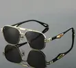 Men's Square Sunglasses - Black Gold Fashion Glasses - 1