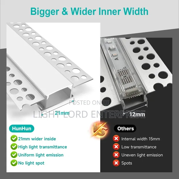 Compatible Surface/Conduit Aluminum LED Profile Channel - 10ft - 1