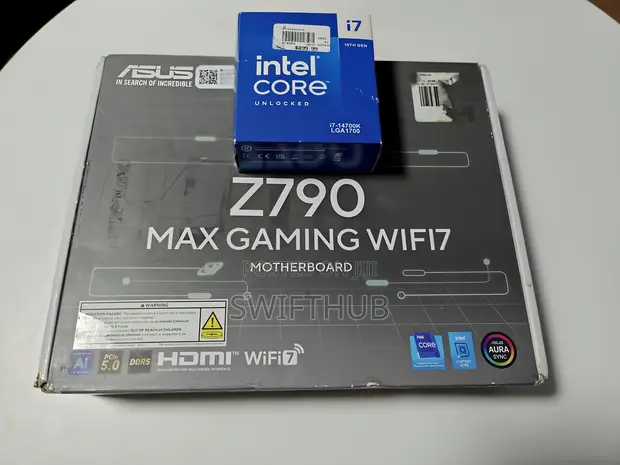 14th Gen Intel Core i7-14700K & ASUS Z790 Max Gaming WiFi 7 Motherboard - 1