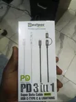3-in-1 Fast Charging Cable - White - 2