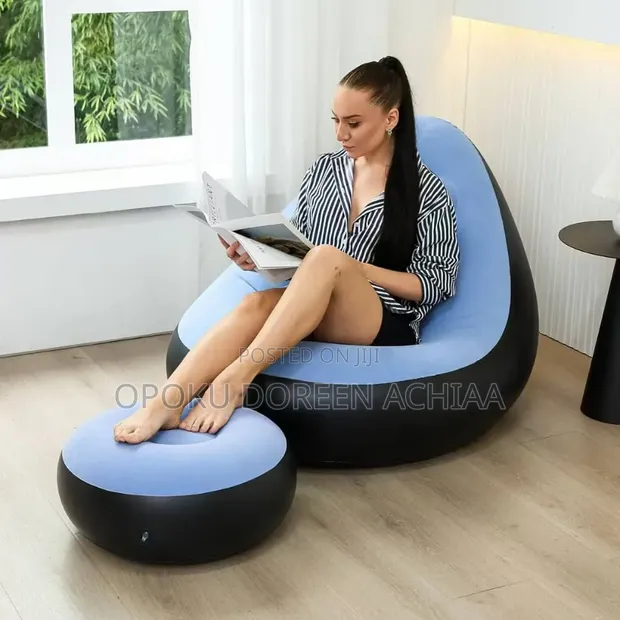 Luxury Inflatable Sofa and Ottoman Set - 1