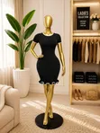 Ladies Dresses - Multi-Color Cotton Blend - 2