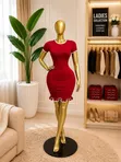 Ladies Dresses - Multi-Color Cotton Blend - 4