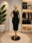 Ladies Heavy Knitted 2 Piece Dress - 2