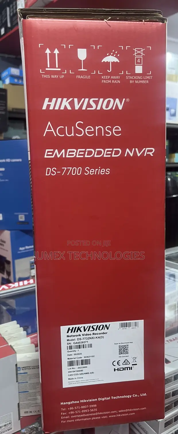 Hikvision 32ch Acusense Non-PoE NVR 4HDD DS-7732NXI - 1